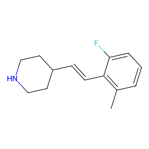 4-[(E)-2-(2-Fluoro-6-methylphenyl)vinyl]piperidine structure