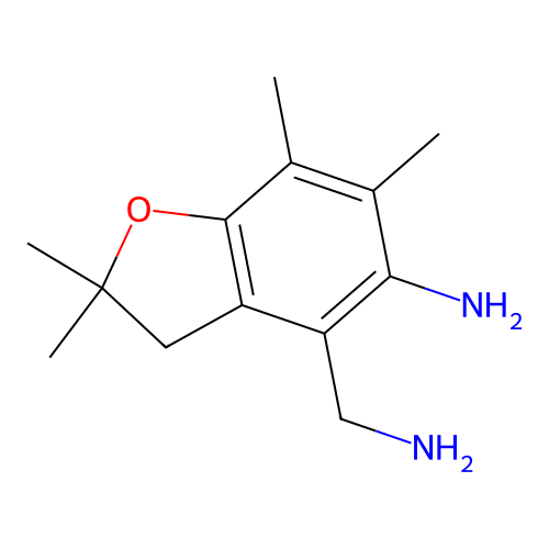 4-(Aminomethyl)-2,2,6,7-tetramethyl-2,3-dihydrobenzofuran-5-amine structure