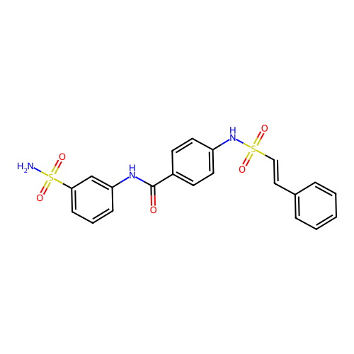 4-(2-phenylethenesulfonamido)-N-(3-sulfamoylphenyl)benzamide structure