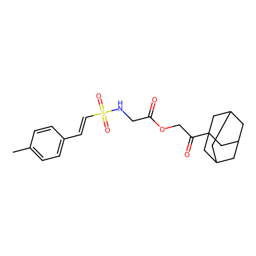 2-(Adamantan-1-yl)-2-oxoethyl 2-[2-(4-methylphenyl)ethenesulfonamido]acetate structure