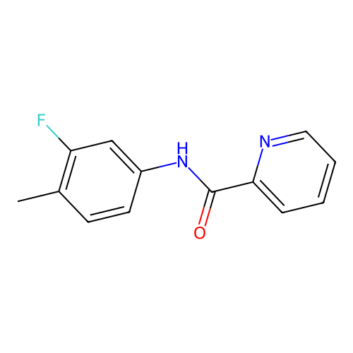 N-(3-fluoro-4-methylphenyl)pyridine-2-carboxamide structure