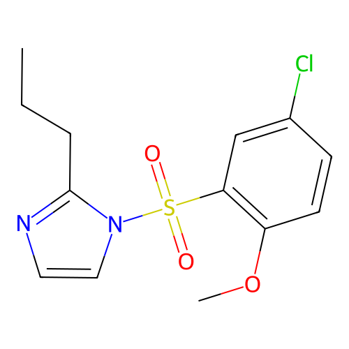 1-[(5-chloro-2-methoxyphenyl)sulfonyl]-2-propyl-1H-imidazole structure