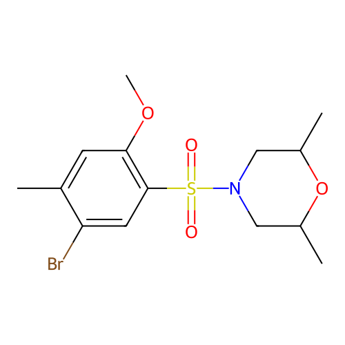 4-(5-Bromo-2-methoxy-4-methylphenyl)sulfonyl-2,6-dimethylmorpholine structure