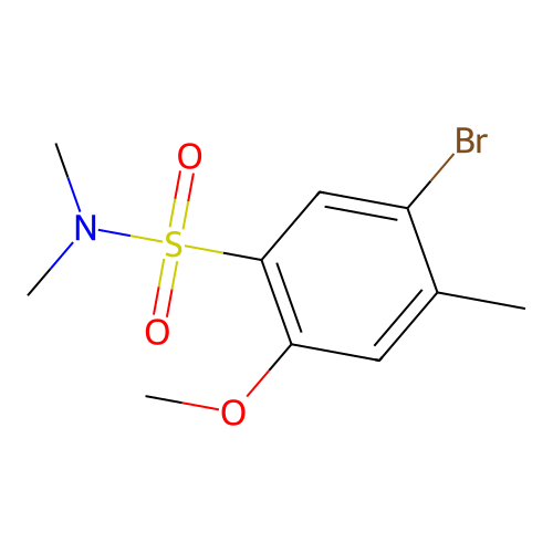 5-bromo-2-methoxy-N,N,4-trimethylbenzenesulfonamide structure