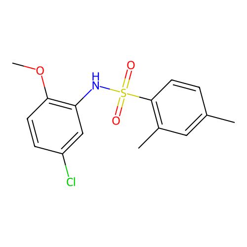 N-(5-chloro-2-methoxyphenyl)-2,4-dimethylbenzenesulfonamide structure