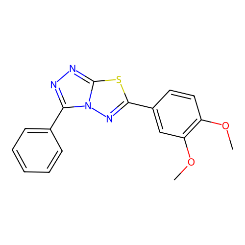 6-(3,4-Dimethoxyphenyl)-3-phenyl[1,2,4]triazolo[3,4-b][1,3,4]thiadiazole structure