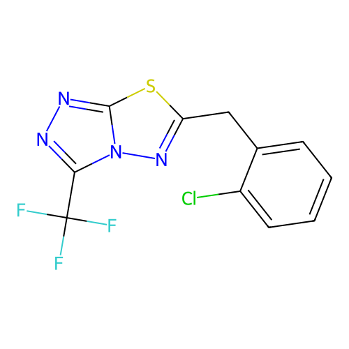 6-(2-Chlorobenzyl)-3-(trifluoromethyl)[1,2,4]triazolo[3,4-b][1,3,4]thiadiazole structure