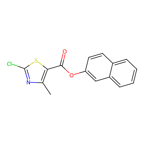 2-Naphthyl 2-chloro-4-methyl-1,3-thiazole-5-carboxylate structure