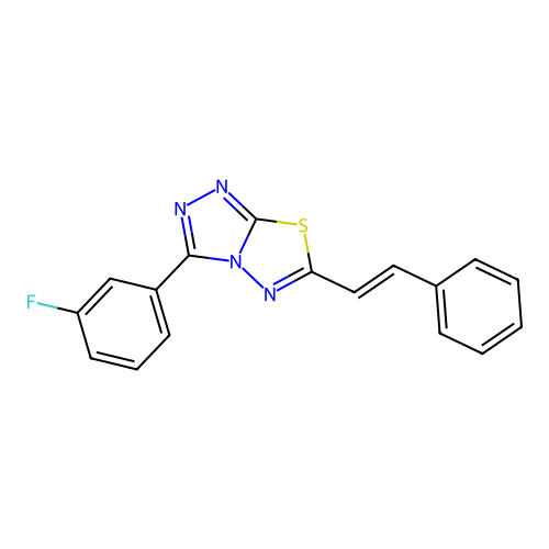 3-(3-Fluorophenyl)-6-(2-phenylvinyl)[1,2,4]triazolo[3,4-b][1,3,4]thiadiazole structure