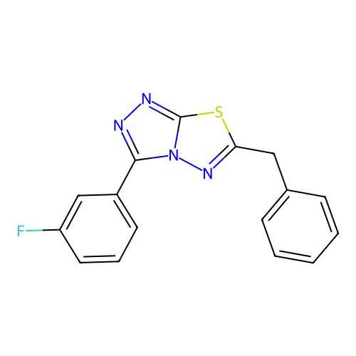 6-Benzyl-3-(3-fluorophenyl)-[1,2,4]triazolo[3,4-b][1,3,4]thiadiazole structure