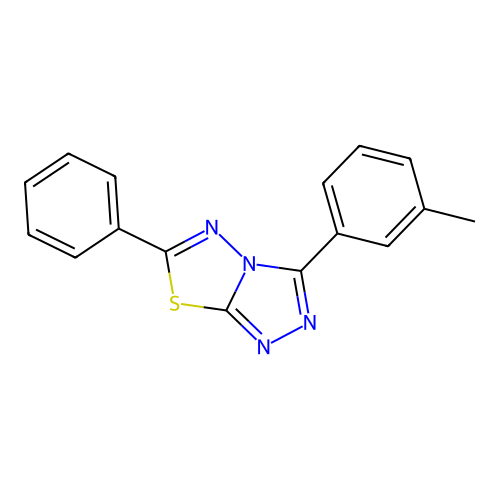 3-(3-Methylphenyl)-6-phenyl-[1,2,4]triazolo[3,4-b][1,3,4]thiadiazole structure