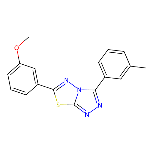 6-(3-Methoxyphenyl)-3-(3-methylphenyl)-[1,2,4]triazolo[3,4-b][1,3,4]thiadiazole structure