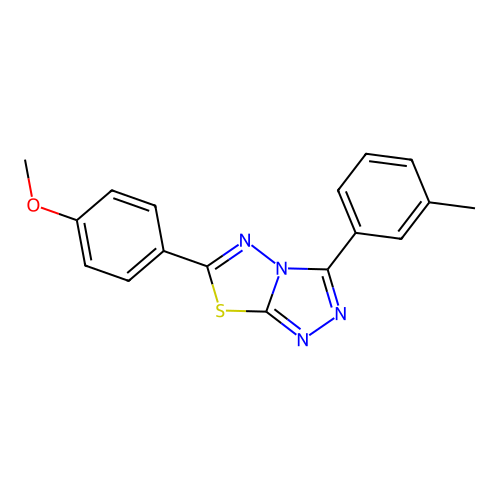 6-(4-Methoxyphenyl)-3-(3-methylphenyl)-[1,2,4]triazolo[3,4-b][1,3,4]thiadiazole structure