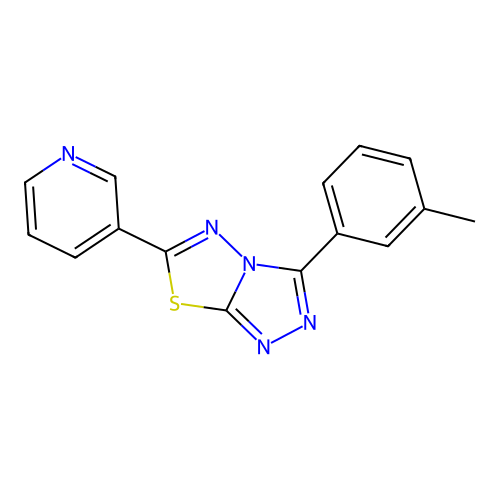 3-(3-Methylphenyl)-6-pyridin-3-yl-[1,2,4]triazolo[3,4-b][1,3,4]thiadiazole structure