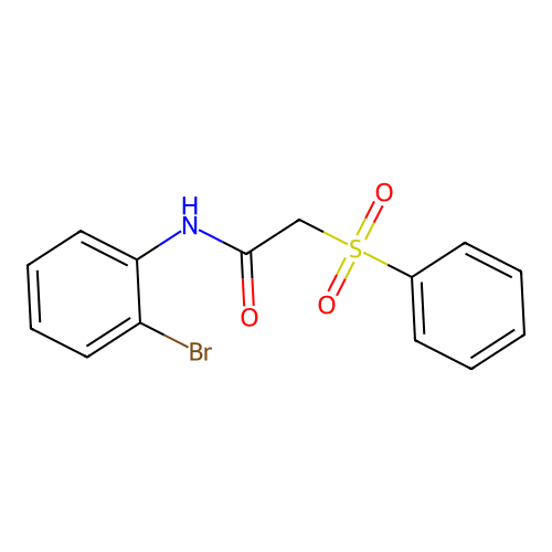 2-(benzenesulfonyl)-N-(2-bromophenyl)acetamide structure