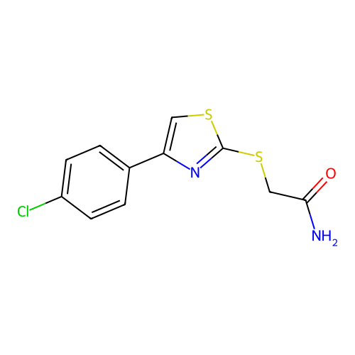 2-{[4-(4-Chlorophenyl)-1,3-thiazol-2-yl]sulfanyl}acetamide structure