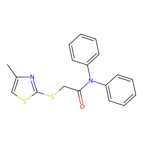 2-[(4-methyl-1,3-thiazol-2-yl)sulfanyl]-N,N-diphenylacetamide structure