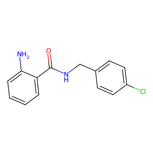 2-amino-N-[(4-chlorophenyl)methyl]benzamide structure