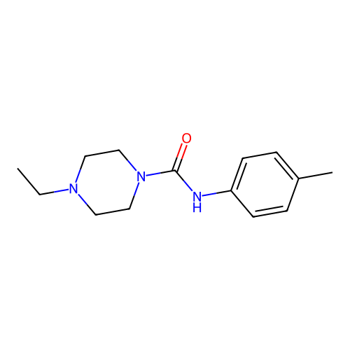 4-ethyl-N-(4-methylphenyl)piperazine-1-carboxamide structure