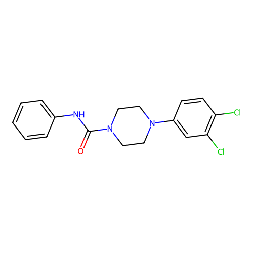 4-(3,4-dichlorophenyl)-N-phenylpiperazine-1-carboxamide structure