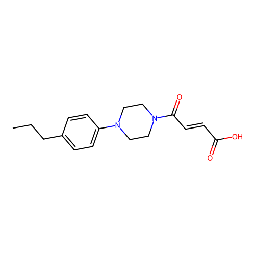 4-Oxo-4-[4-(4-propylphenyl)piperazin-1-yl]but-2-enoic acid structure