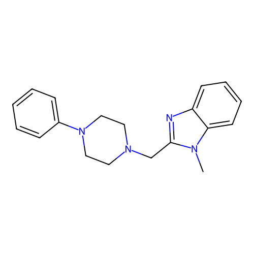 1-methyl-2-[(4-phenylpiperazin-1-yl)methyl]-1H-1,3-benzodiazole structure
