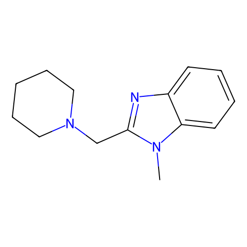 1-Methyl-2-(piperidin-1-ylmethyl)benzimidazole structure