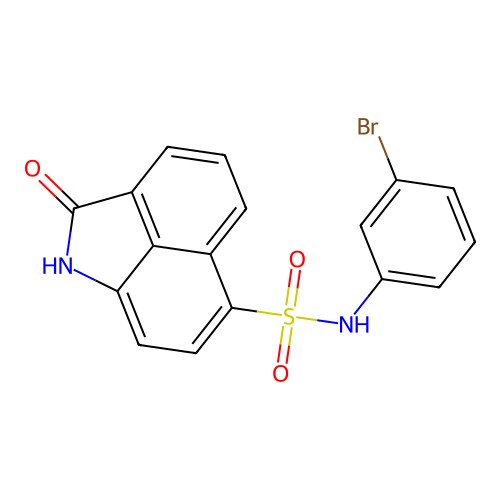 N-(3-bromophenyl)-2-oxo-1,2-dihydrobenzo[cd]indole-6-sulfonamide structure