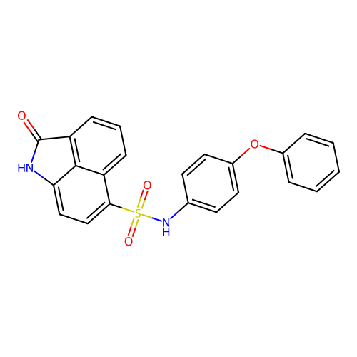 2-oxo-N-(4-phenoxyphenyl)-1,2-dihydrobenzo[cd]indole-6-sulfonamide structure