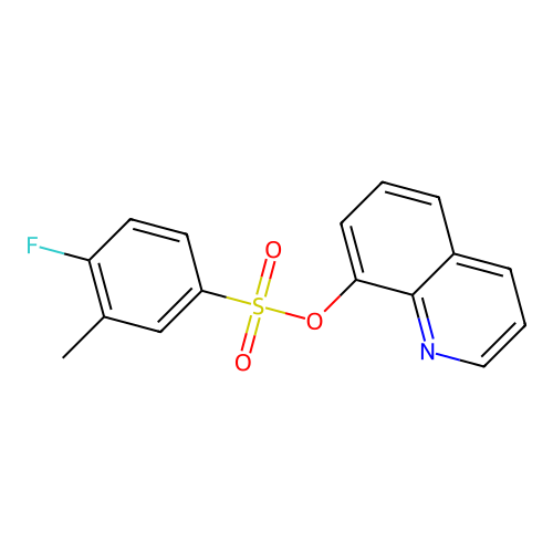Quinolin-8-yl 4-fluoro-3-methylbenzenesulfonate structure