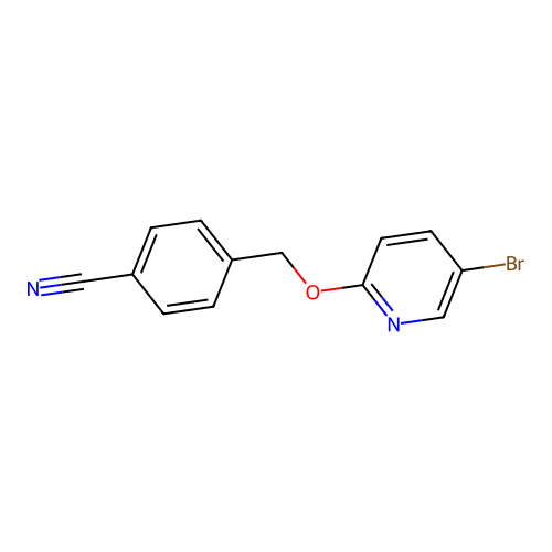 4-[(5-Bromo-2-pyridinyl)oxymethyl]benzonitrile structure