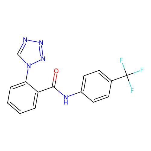 2-(1H-tetrazol-1-yl)-N-(4-(trifluoromethyl)phenyl)benzamide structure