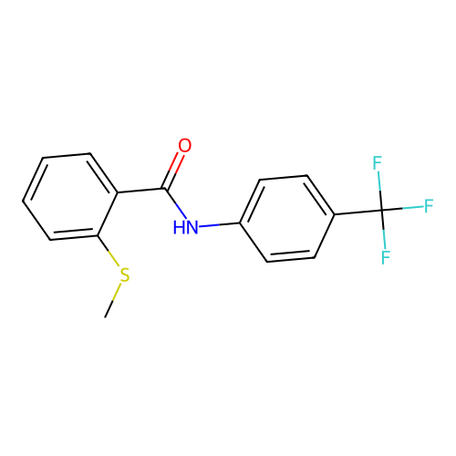 2-(methylsulfanyl)-N-[4-(trifluoromethyl)phenyl]benzamide structure