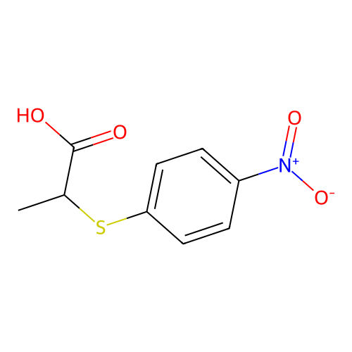 2-[(4-Nitrophenyl)sulfanyl]propanoic acid structure