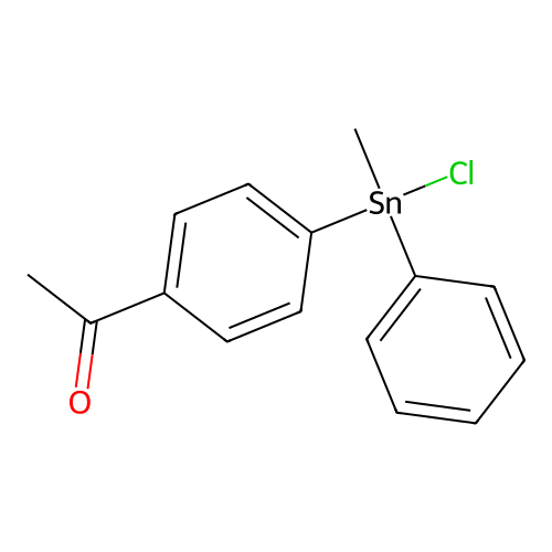1-[4-(Chloro-methyl-phenylstannyl)phenyl]ethanone structure