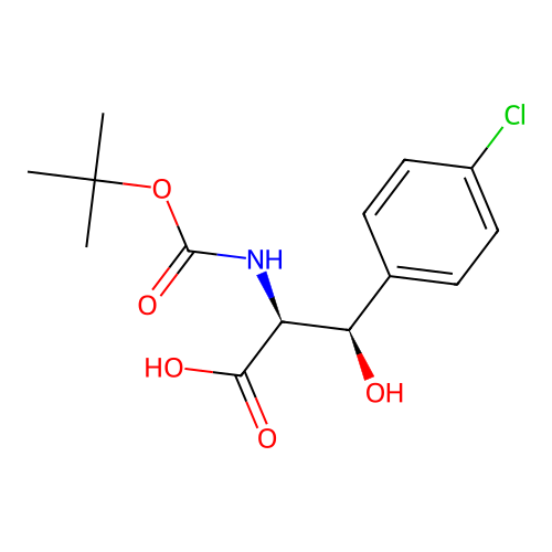 Boc-D-threo-3-(4-chlorophenyl)serine structure