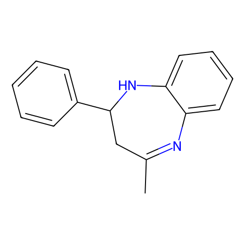 4-methyl-2-phenyl-2,3-dihydro-1H-1,5-benzodiazepine structure