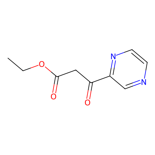 Ethyl beta-oxopyrazinepropionate structure
