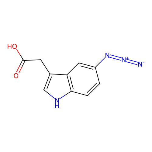 5-azido-1H-indole-3-acetic acid structure