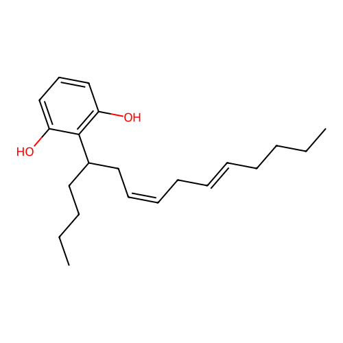1,3-Benzenediol, 5-(8Z,11Z)-8,11-pentadecadienyl- structure