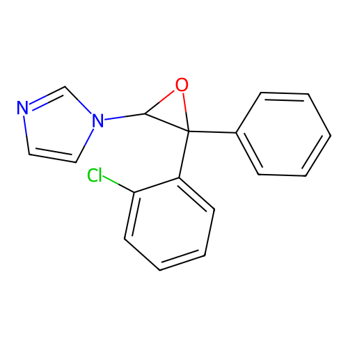 1H-Imidazole, 1-(3-(2-chlorophenyl)-3-phenyloxiranyl)- structure
