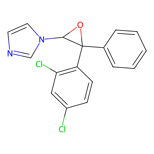 1H-Imidazole, 1-(3-(2,4-dichlorophenyl)-3-phenyloxiranyl)- structure