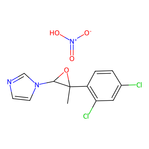 1H-Imidazole, 1-(3-(2,4-dichlorophenyl)-3-methyloxiranyl)-, mononitrate structure