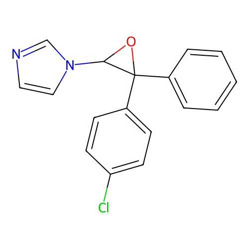 1H-Imidazole, 1-(3-(4-chlorophenyl)-3-phenyloxiranyl)- structure