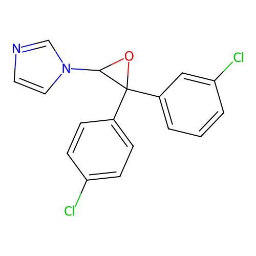 1H-Imidazole, 1-(3-(3-chlorophenyl)-3-(4-chlorophenyl)oxiranyl)- structure