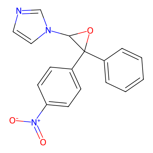 1H-Imidazole, 1-(3-(4-nitrophenyl)-3-phenyloxiranyl)- structure