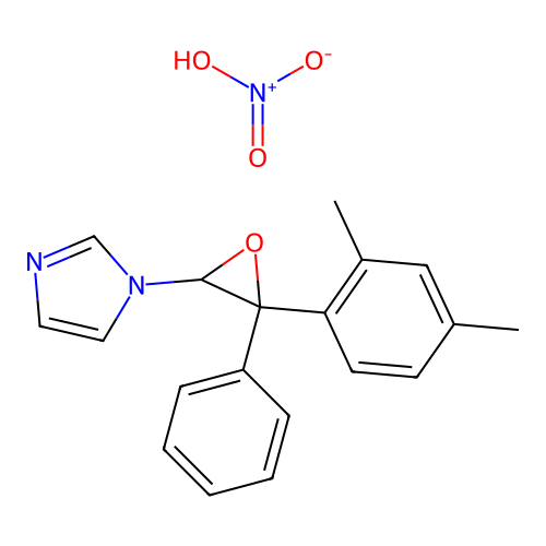 1H-Imidazole, 1-(3-(2,4-dimethylphenyl)-3-phenyloxiranyl)-, mononitrate structure