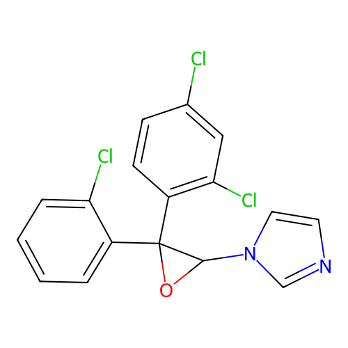 1H-Imidazole, 1-(3-(2-chlorophenyl)-3-(2,4-dichlorophenyl)oxiranyl)- structure