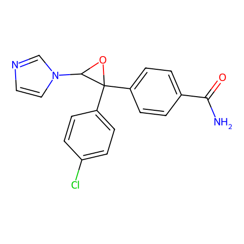 Benzamide, 4-(2-(4-chlorophenyl)-3-(1H-imidazol-1-yl)oxiranyl)- structure
