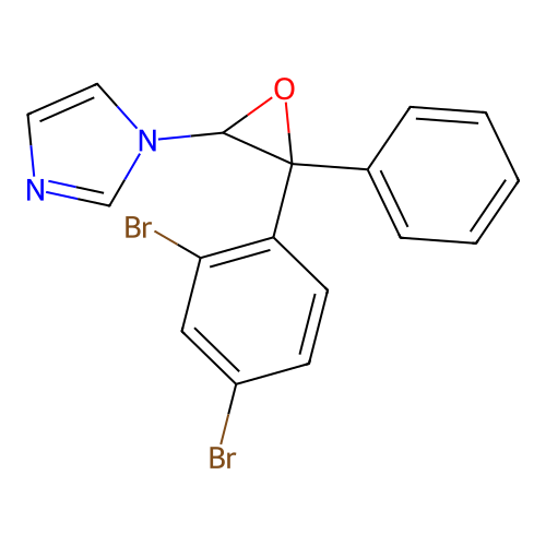 1H-Imidazole, 1-(3-(2,4-dibromophenyl)-3-phenyloxiranyl)- structure